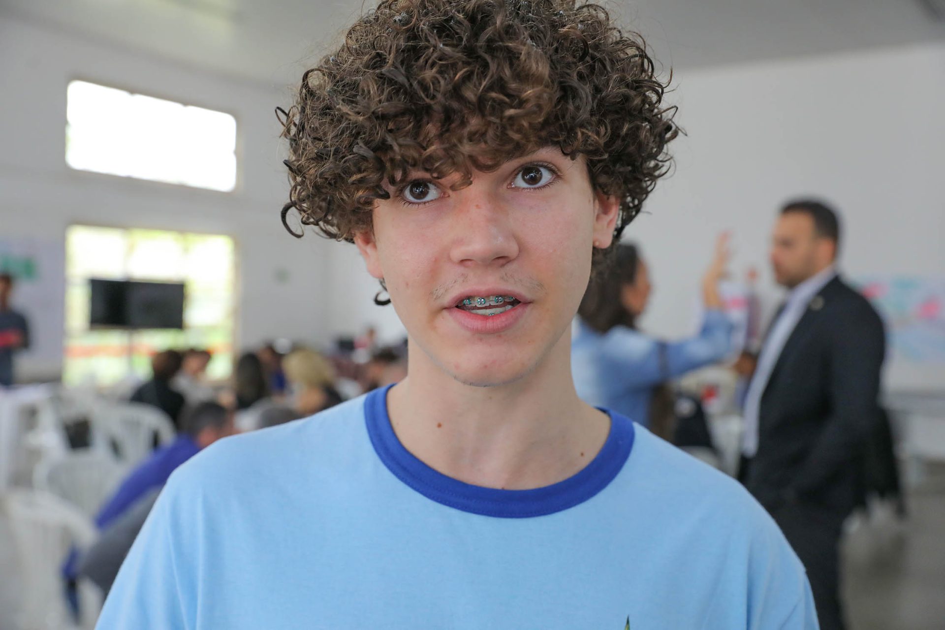 O estudante Guilherme Fratari aceitou o convite de um professor para participar da discussão: ““Eu me senti instigado a vir para ser mais ativo na comunidade”